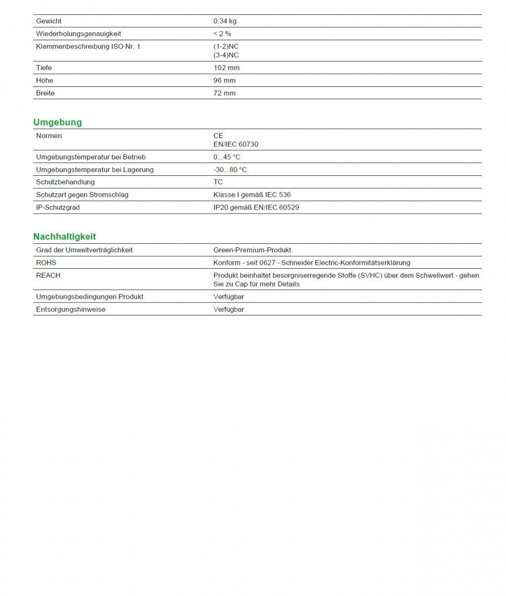 Telemecanique Sensors, FSG2, switch a pressione, serie FSG, regolabile, 2 soglie, interruttore a 2 contatti, 4,6 bar