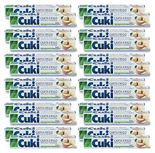 24 PEZZI CUKI CARTA FRIGO MT 16 PER ALIMENTI SPECIALE FORMAGGI