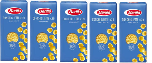 Barilla 5 x Conchigliette No. 39 Italian Pasta 500 g