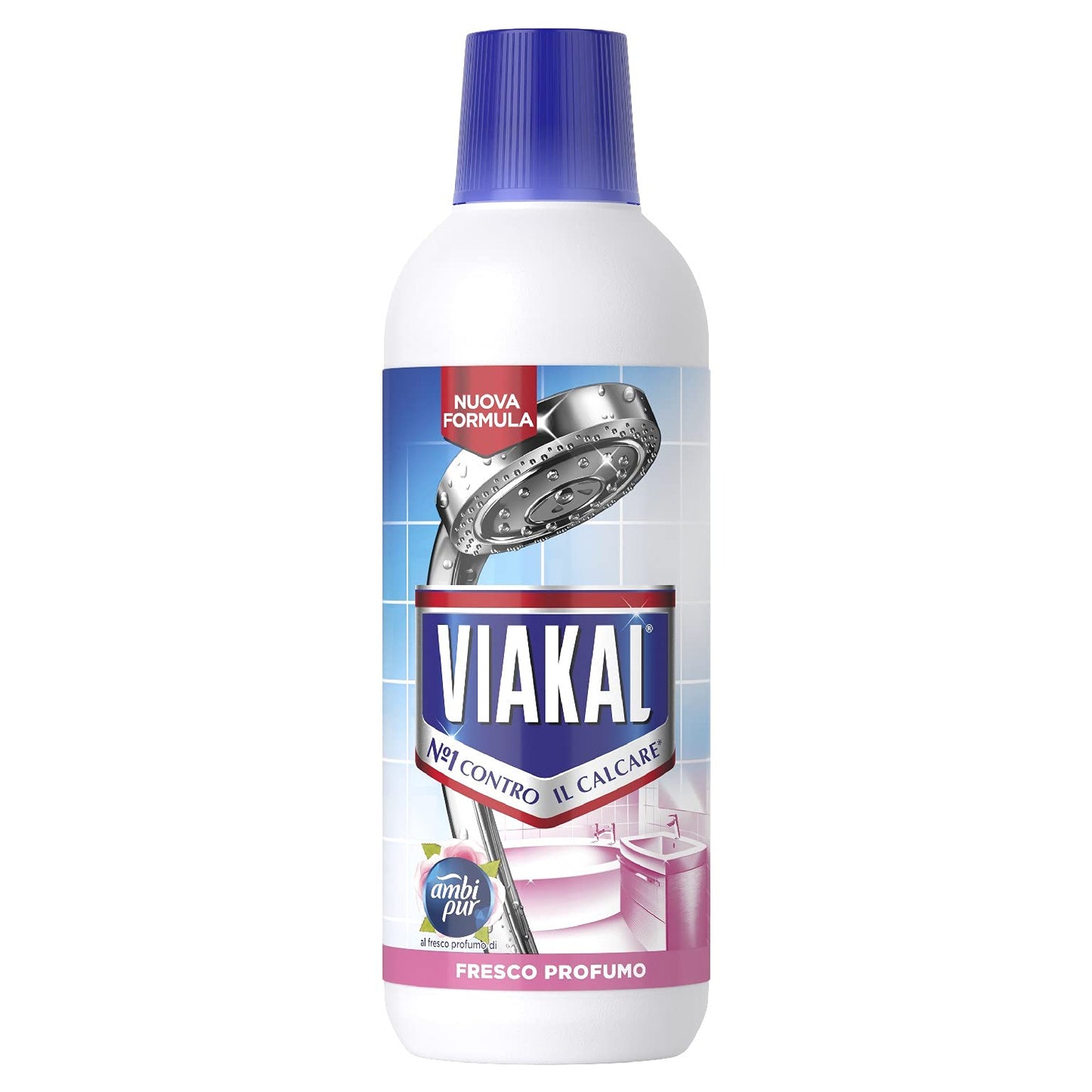 Viakal Anticalcare, Detersivo Liquido per Bagno 10 x 515 ml, Fresco Profumo Ambi Pur, Rimuove Sporco e Batteri, Azione Totale Sul Calcare, Adatto alle Superfici del Bagno, Maxi Formato