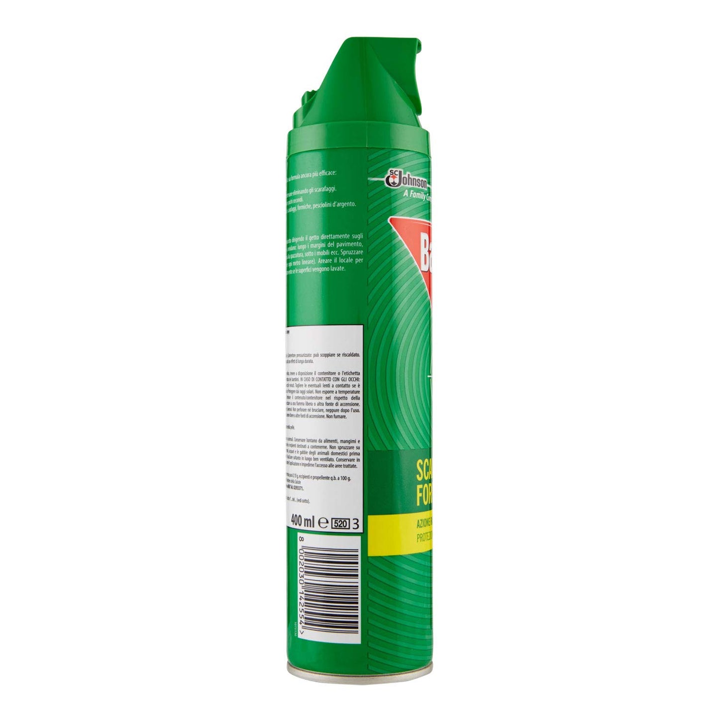 Baygon Spray con Cannuccia Extra Precision, Efficacie contro Scarafaggi e Formiche, Protezione Continua fino a 4 Settimane, 1 Confezione da 400 ml