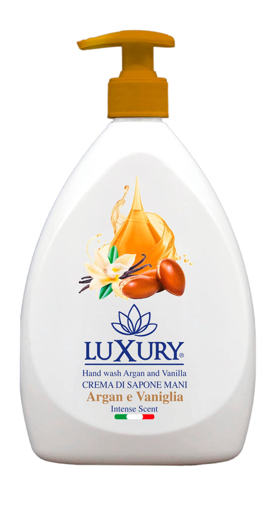 Luxury Sapone Mani Argan e Vaniglia Liquido 12 Pezzi x750 ml