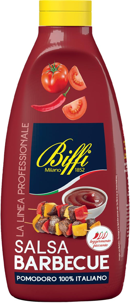 Biffi Salsa Barbecue - leggermente piccante, con Pomodoro 100% italiano - flacone da 900g