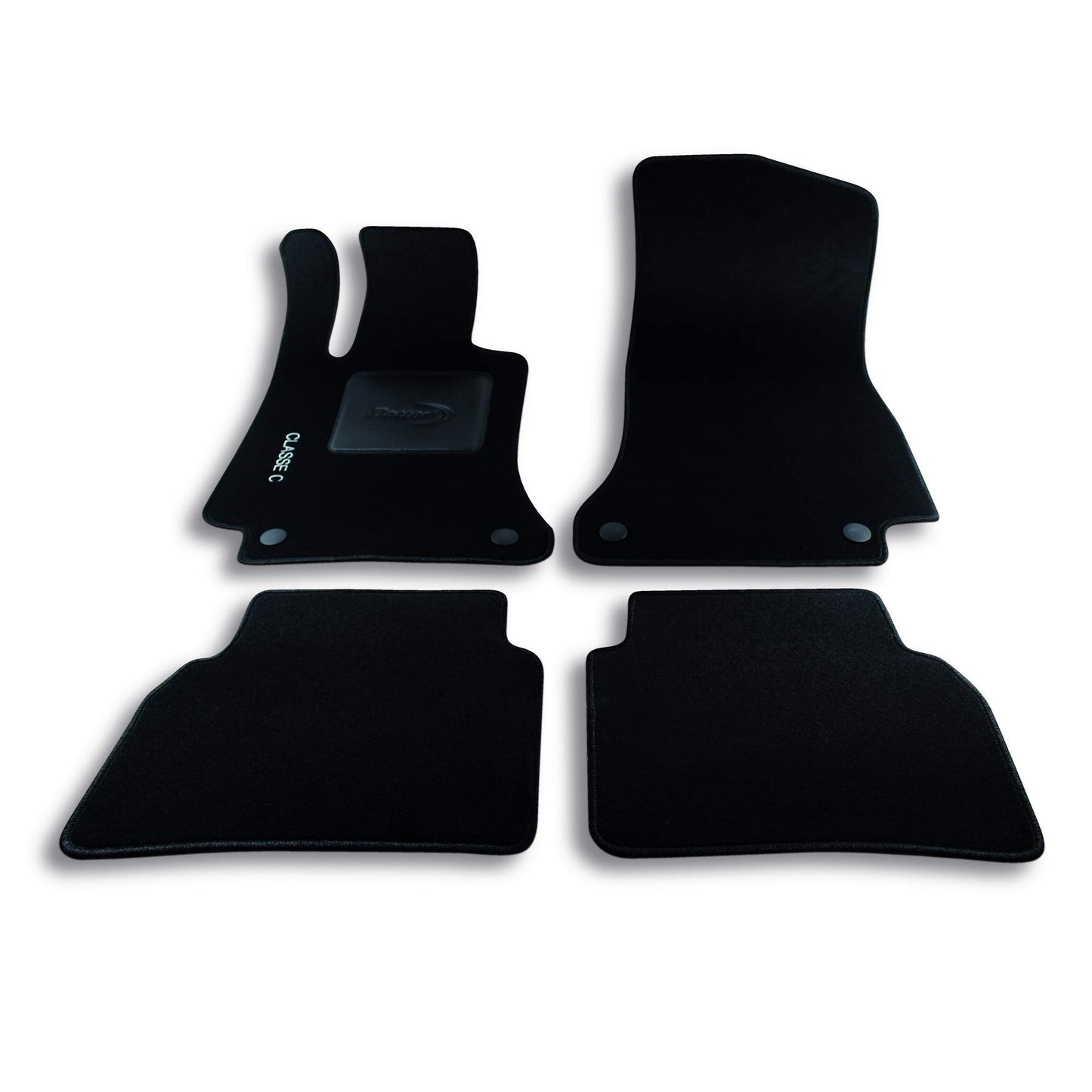 Bottari 39059 Set Tappeti Auto su Misura in Moquette per Classe C produzione dal 2015 ad oggi , Nero, 4 Pezzi