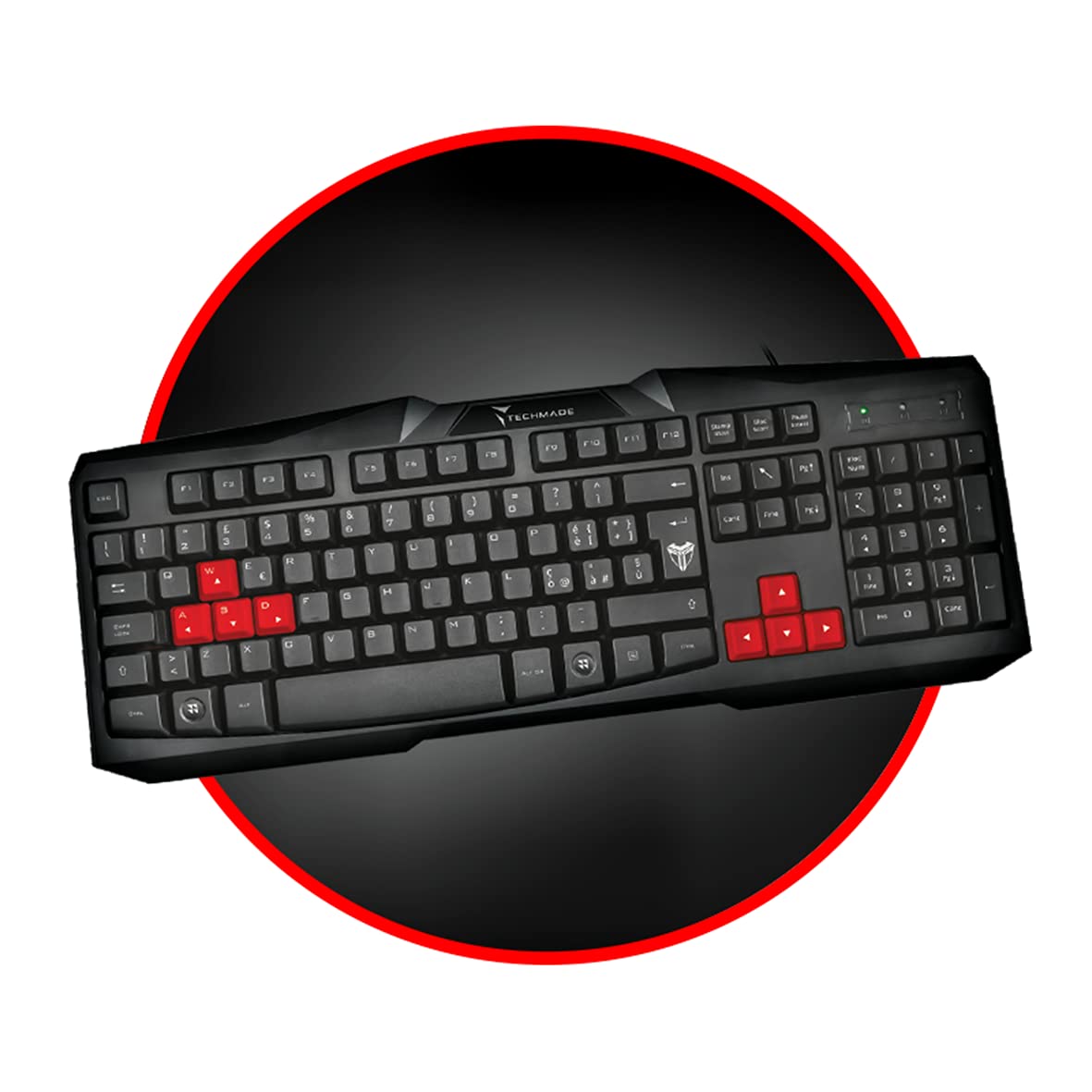 KIT GAMING TECHMADE 4 IN 1 TASTIERA COMODA E SILENZIOSA -MOUSE CON SENSORE OTTICO -CUFFIE CON CONNETTORE JACK-PAD