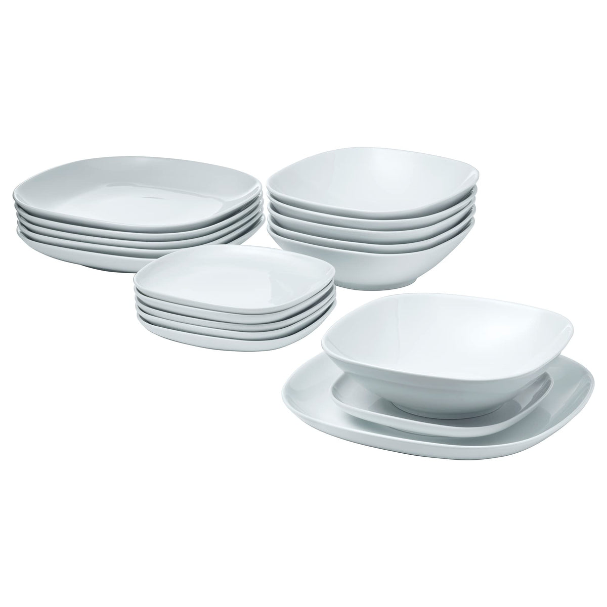 IKEA VÄRDERA - Servizio da 18 pezzi, colore: Bianco