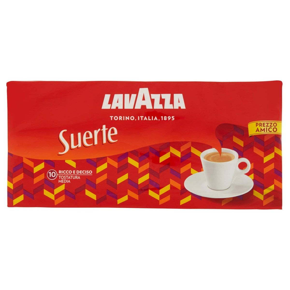 Lavazza Suerte Caffè Macinato Confezione da 4 x 250g