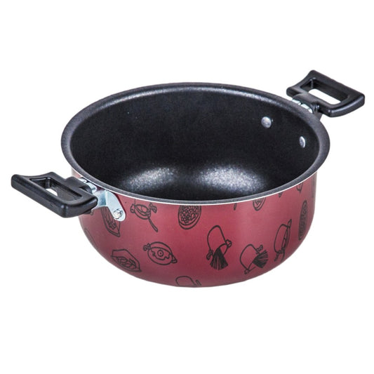 Viscio Trading 174487 Casseruola, Alluminio, Rosso, 2 unità
