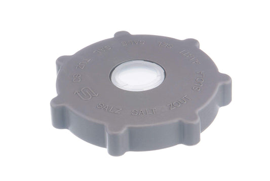 BSH Coperchio compatibile con Bosch lavastoviglie, per contenitore di sale, originale, acciaio inox lucido, Stainless Steel