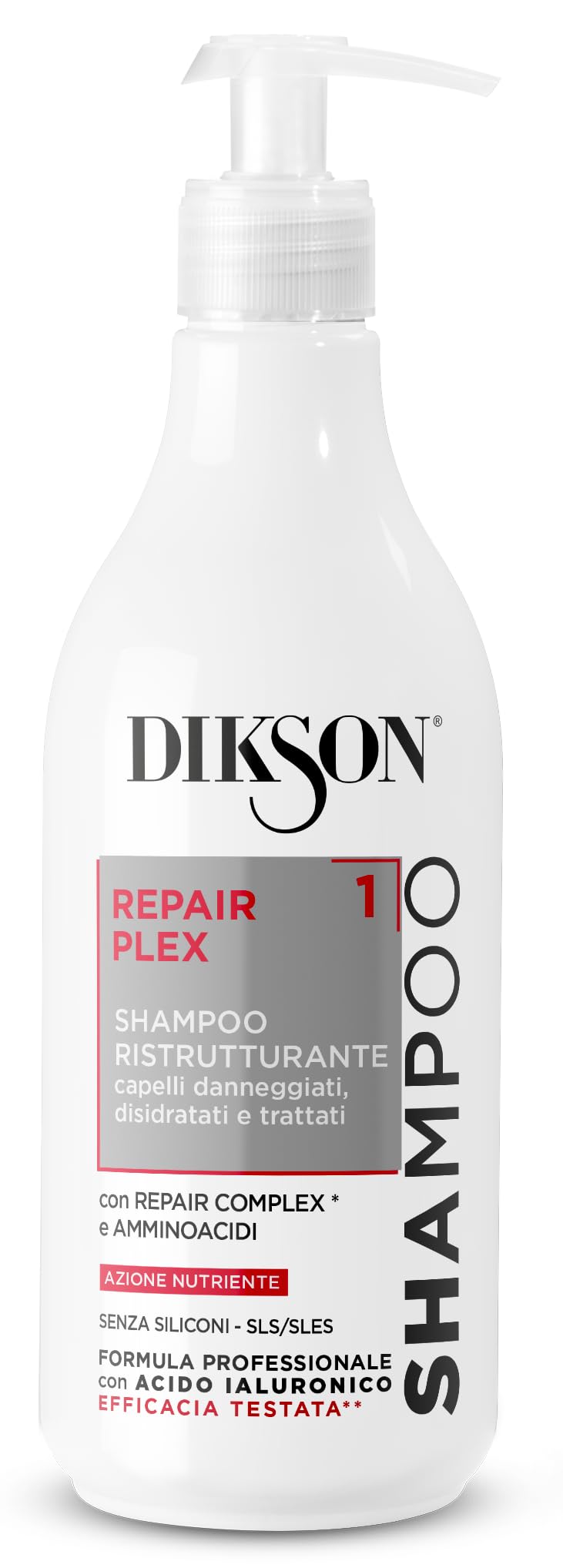 Dikson Repair Plex, Set Trattamento Riparatore Capelli Danneggiati: Shampoo 400ml, Balsamo 400ml, Maschera 500ml, Maschera Spray 150ml