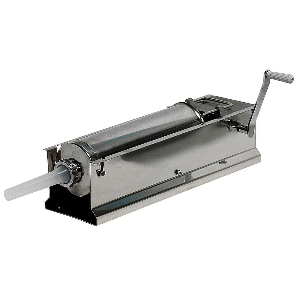 ORYX Insaccatrice Per Salumi 'Inox' 8 kg Argento Acciaio Inossidabile 53x22x15 cm 2 Velocità Valvola di Sicurezza dell'Aria Macinino per Salumi Macchina per Insaccati