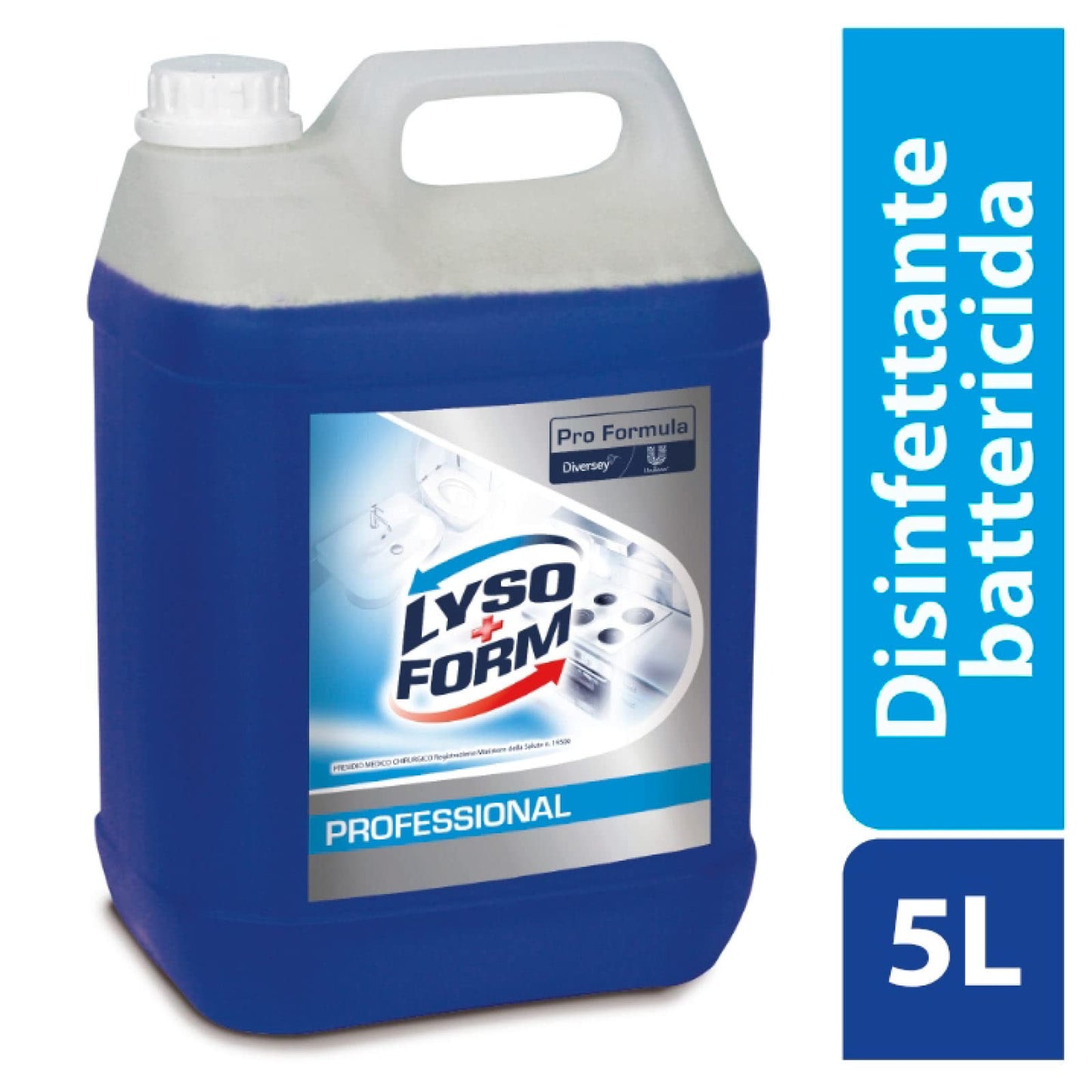 Lysoform Professional Disinfettante Battericida Lieviticida ad Azione Detergente e Deodorante Pro Formula Igienizzante Anti Odore - Tanica da 5L
