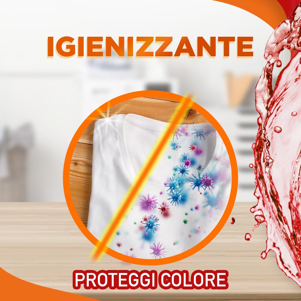 Sole Detersivo Lavatrice Proteggi colore 145 Lavaggi, (5x29), Formula igienizzante, Detersivo Lavatrice Liquido Proteggi colore, rimuove le macchie a basse temperature