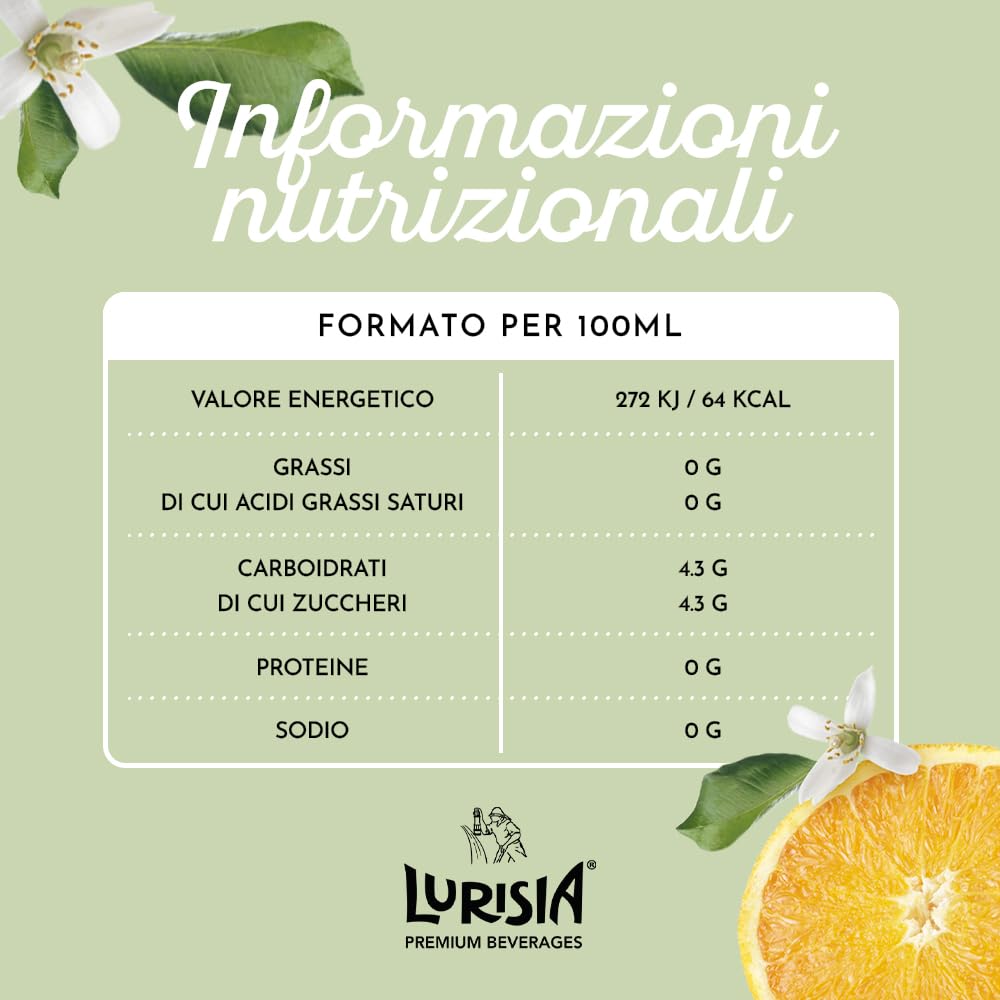 Lurisia La Nostra Aranciata Amara, Bevanda Analcolica Prodotta con il Succo delle Arance Italiane e l’Estratto di Melangolo di Puglia – 24 Bottiglie in Vetro da 275ml