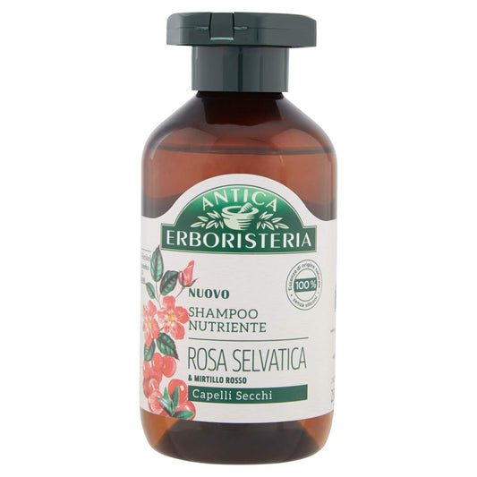 Antica Erboristeria Shampoo Rosa Selvatica per Capelli Secchi, 250 ml