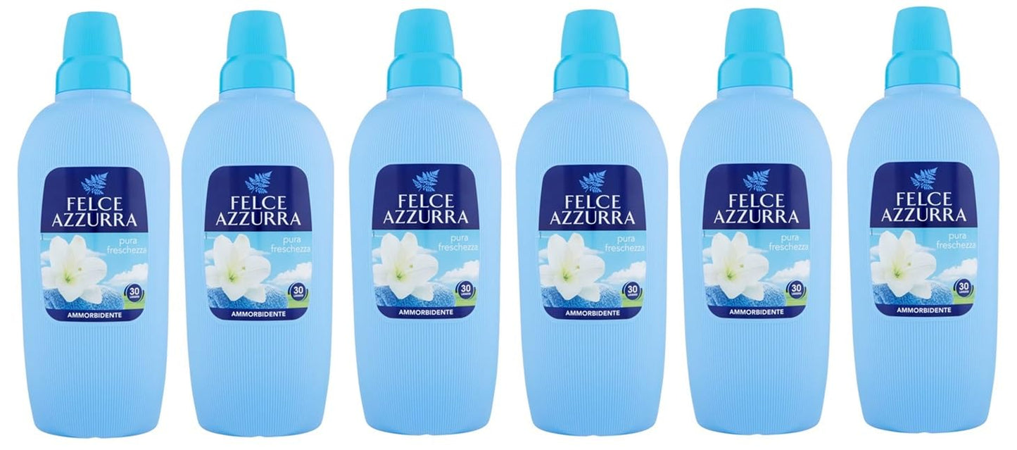 6x Felce Azzurra - Ammorbidente Pura Freschezza, Profumo Inconfondibile, Capi Morbidi - 30 Lavaggi - 2Lt