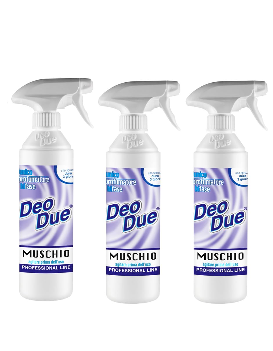 DEO DUE CHIMICLEAN PROFUMATORE BIFASE MUSCHIO 500 ML CONFEZIONE DA 3 PEZZI