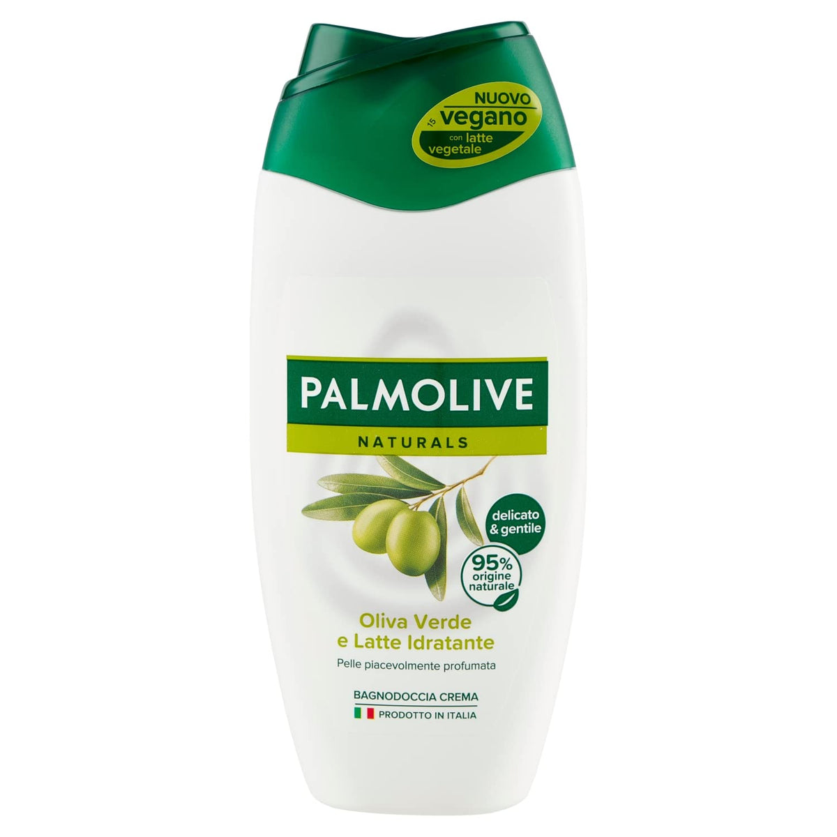 Palmolive Bagnoschiuma Naturals Oliva Verde e Latte Idratante, 220ml