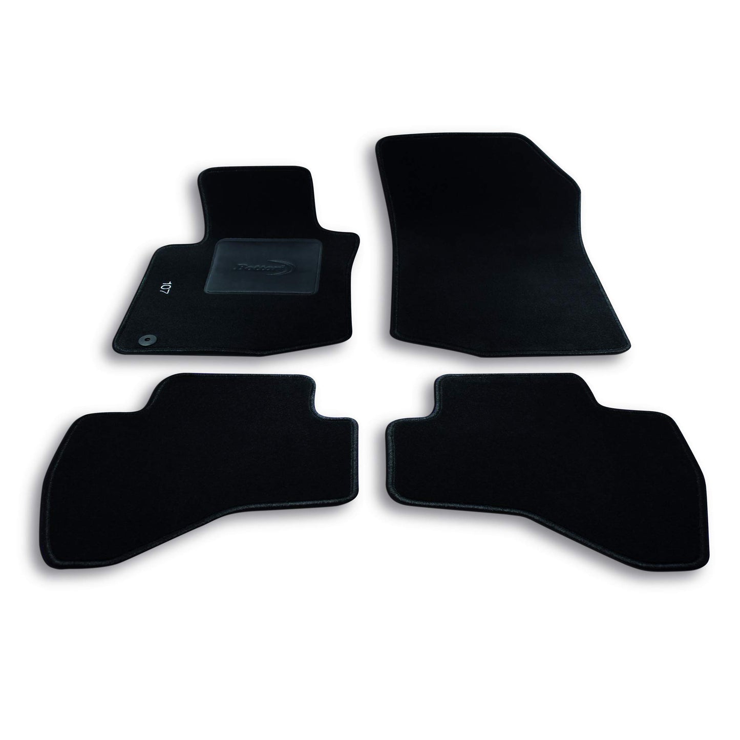 Bottari 39077 Set Tappeti Auto su Misura in Moquette per Peut Modello 107 , Nero, 4 Pezzi
