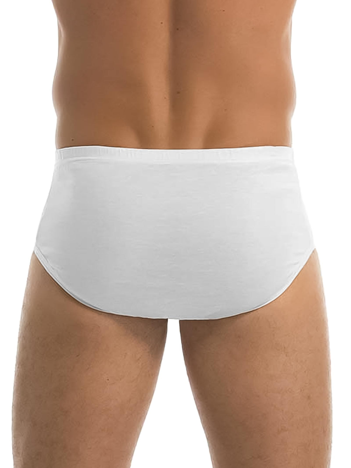 GARDA - 6 Slip Uomo Alto con Apertura, 100% Cotone Filo di Scozia, Slip Alto, Art. 0956