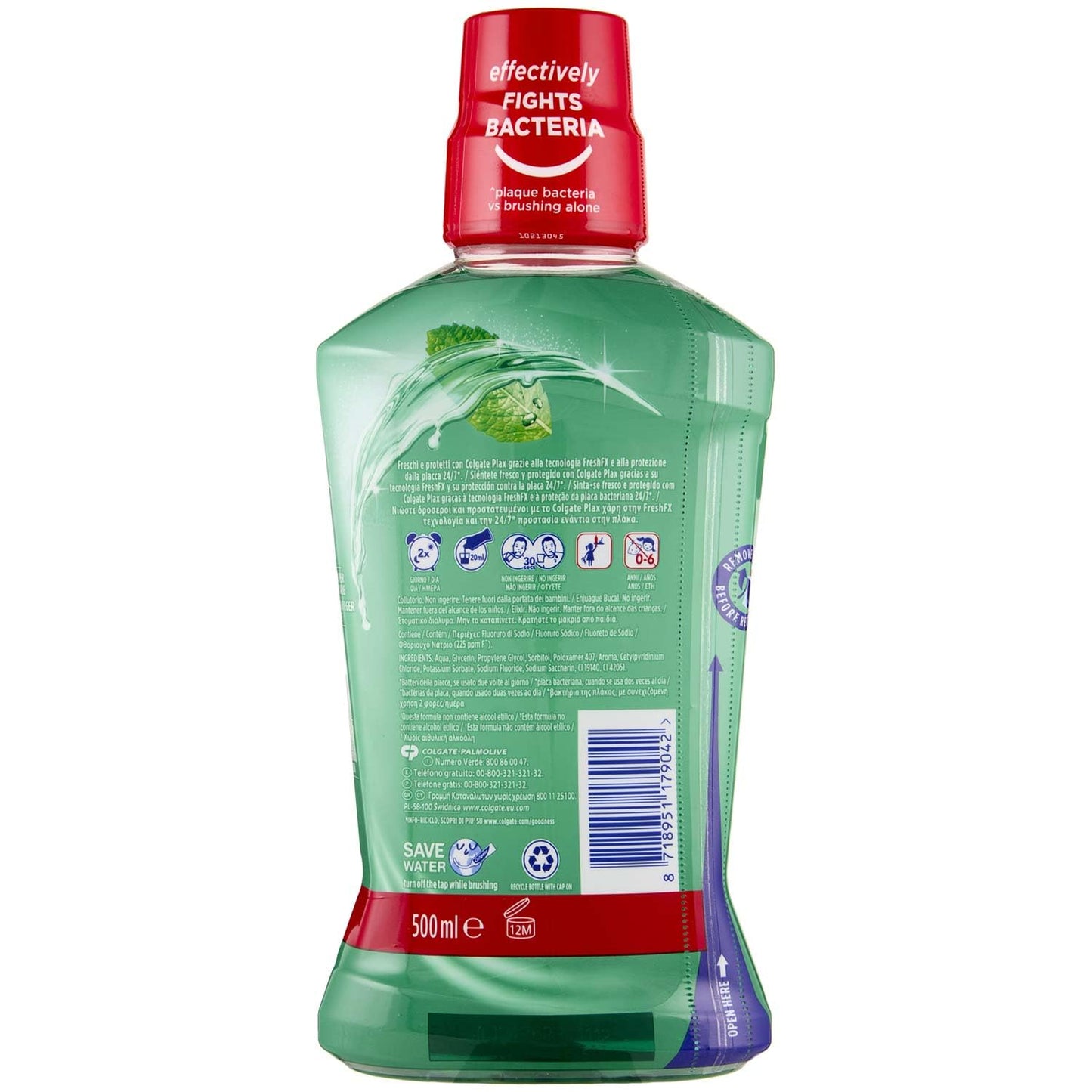 Colgate collutorio soft mint plax 500ml