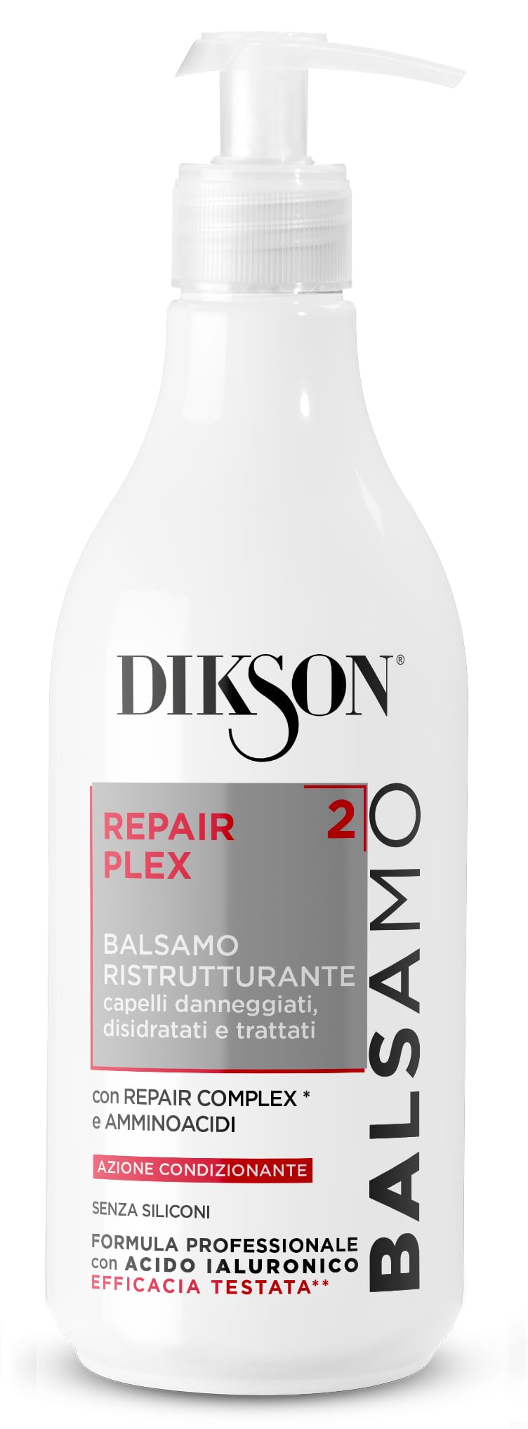 Dikson Repair Plex, Set Trattamento Riparatore Capelli Danneggiati: Shampoo 400ml, Balsamo 400ml, Maschera 500ml, Maschera Spray 150ml