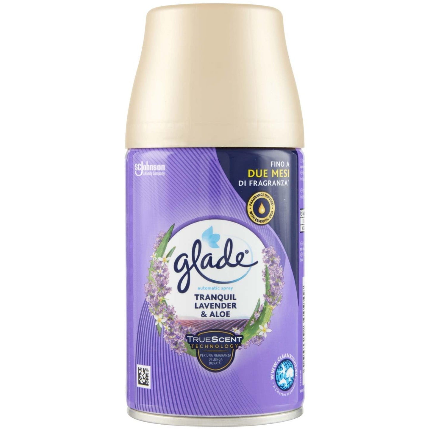 Glade Automatic Spray Ricarica, Profumatore per Ambienti, Fragranza Calm Lavender & Jasmine, 1 Ricarica da 269 ml