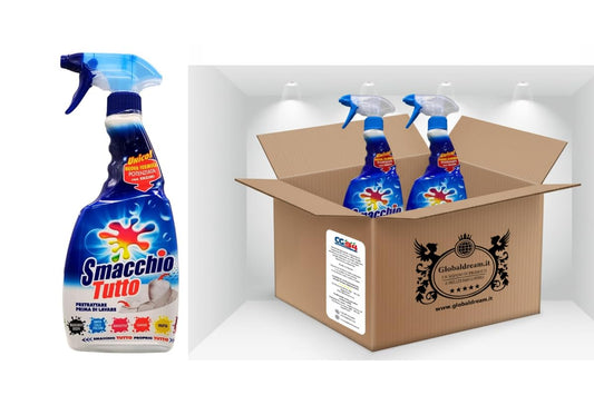 CG94 - Smacchio Tutto Spray, Efficace su Tutte le Macchie, Indicato per Eliminare dai Tessuti Macchie Difficili, da Usare Prima del Lavaggio, Formato da 500ml Box da (8-4-2, Unità) (Confezione da 2)