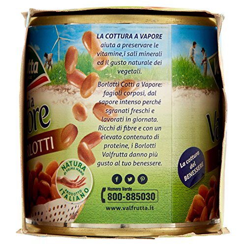 Valfrutta - Borlotti, Cotti A Vapore - 4 confezioni da 3 pezzi da 150 g [12 pezzi, 1800 g]