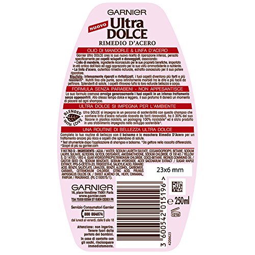 Garnier Ultra Dolce Rimedio d'Acero Balsamo Riparatore Intenso - 200 ml