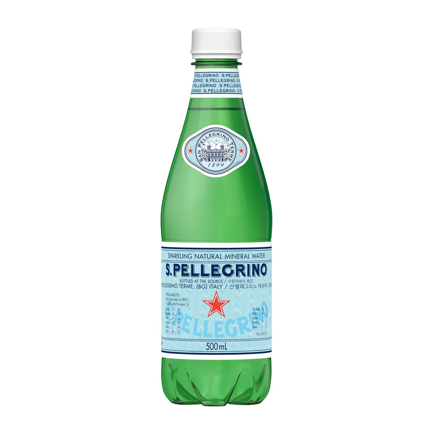 San Pelegrino - Acqua minerale naturale con gas, 6 bottiglie