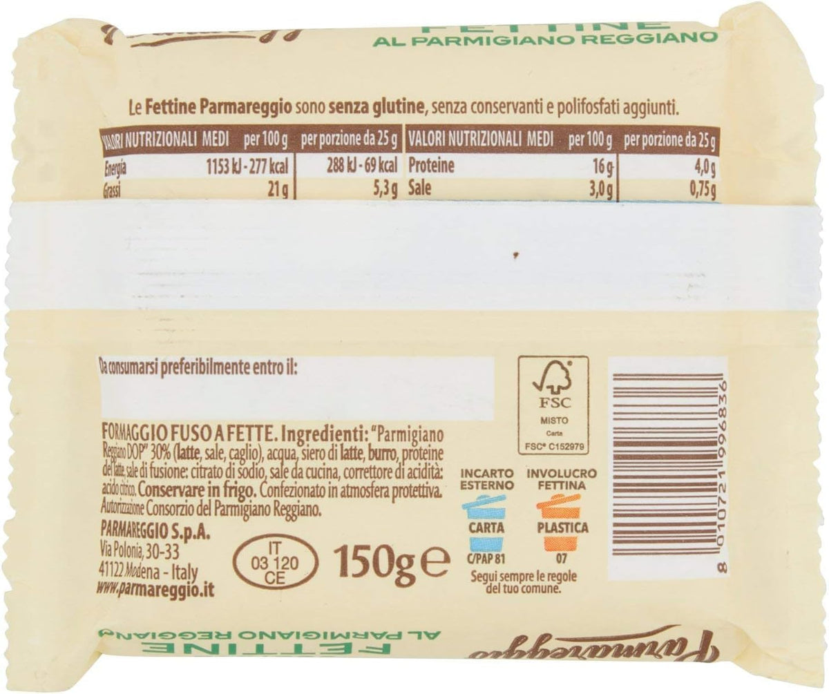 Parmareggio Gustose Fettine al Parmigiano Reggiano, 150 Gr.