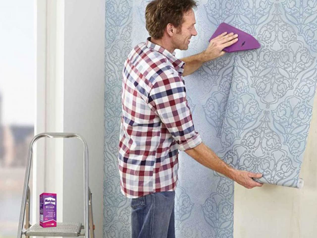 Metylan Instant, Adesivo in Polvere per Parati in TNT e Carta da Parati, Rapida Preparazione, Potente, Riposizionabile, Colla da parati facile da applicare, Resa 22 Mq con una Confezione, 200g