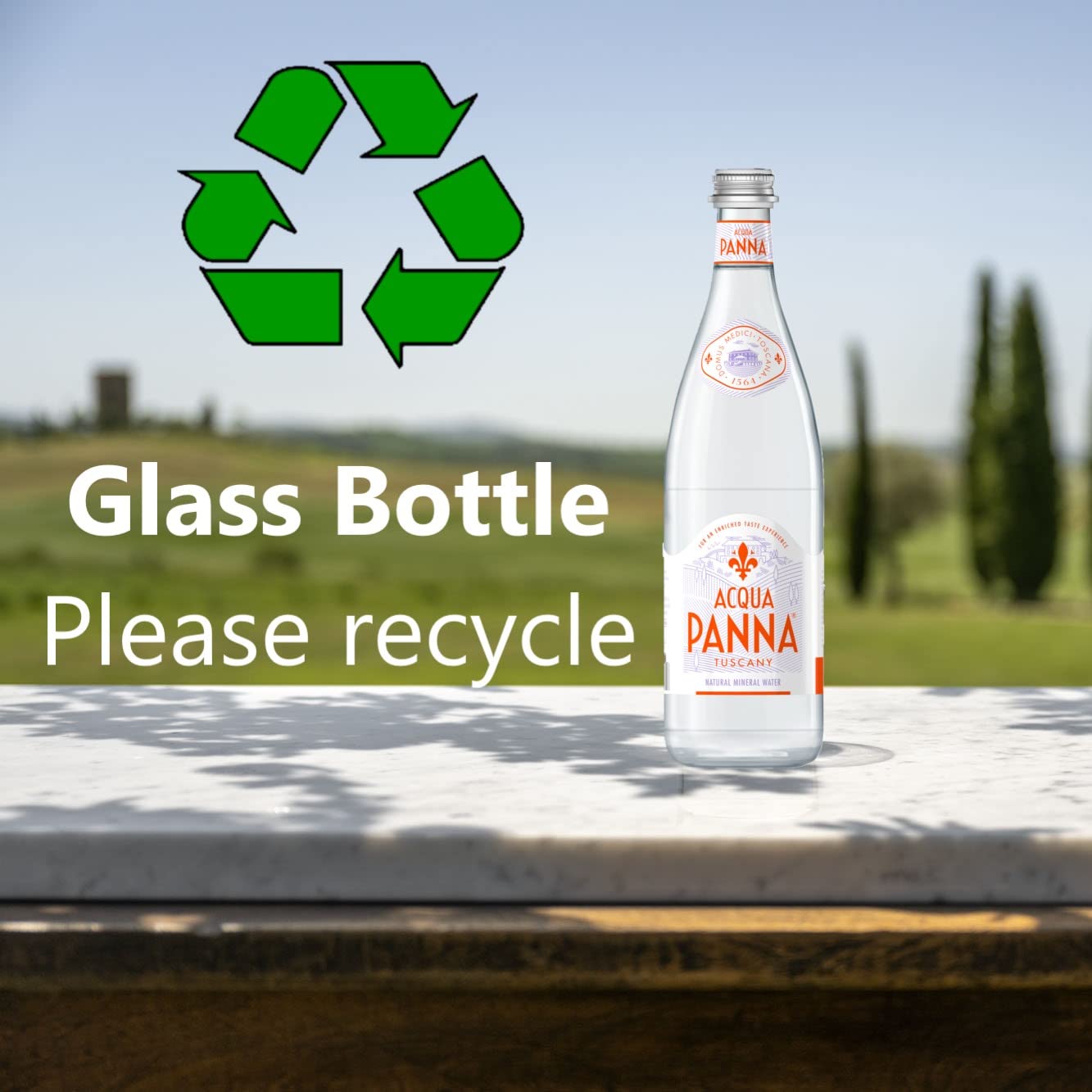 Acqua Panna Still Natural Mineral Water Glass 12x750ml