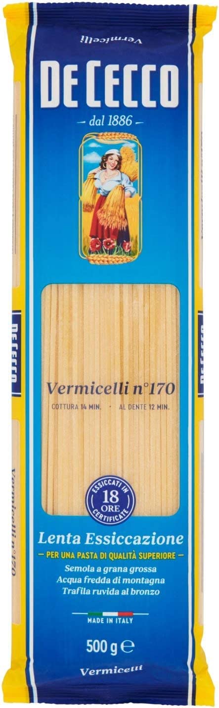 10 Pasta De Cecco 100% Italiana Vermicelli n. 170 Pasta 500 g