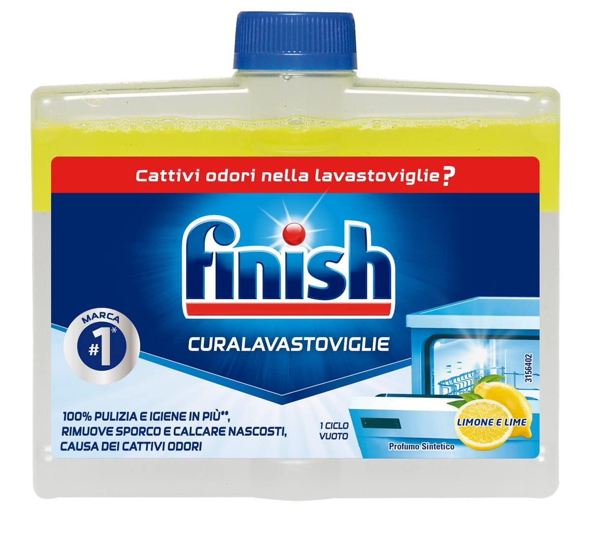 Finish Curalavastoviglie Limone e Lime, 1 da 250 ml