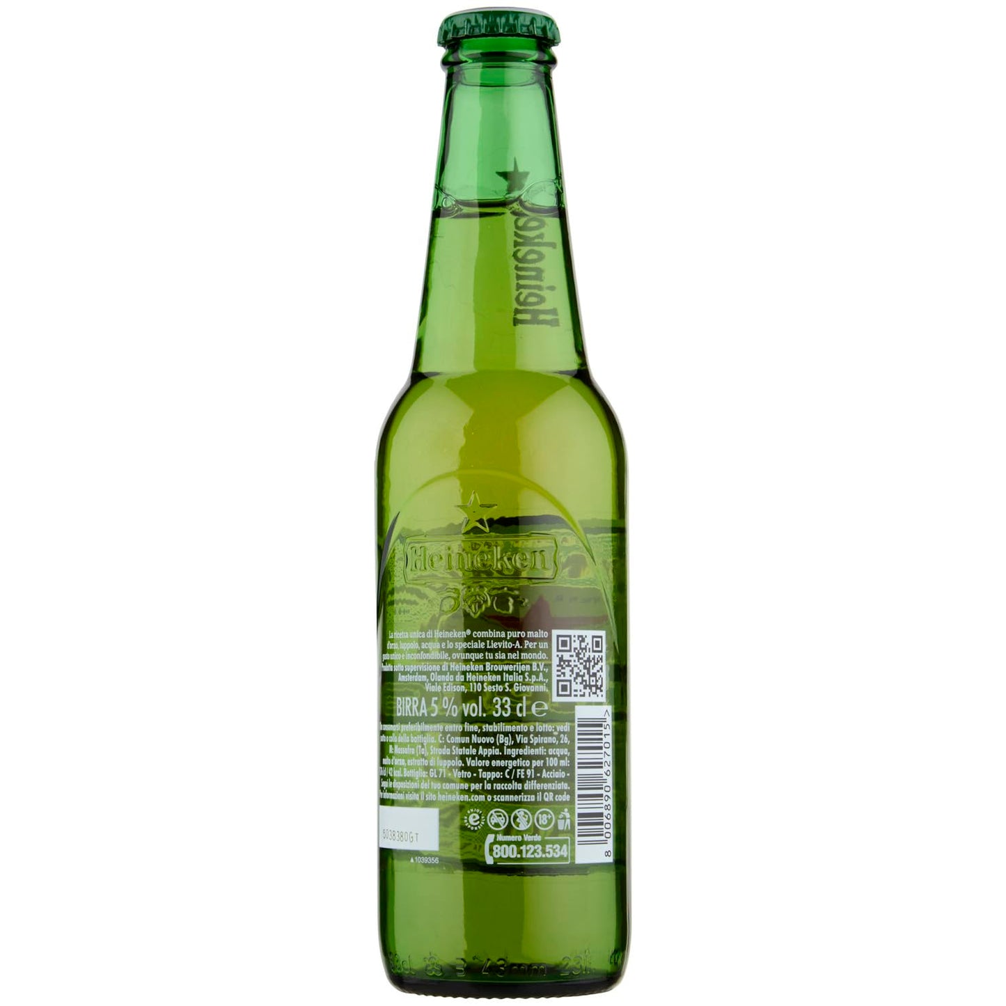 Heineken Birra 5° In Vetro, 33cl