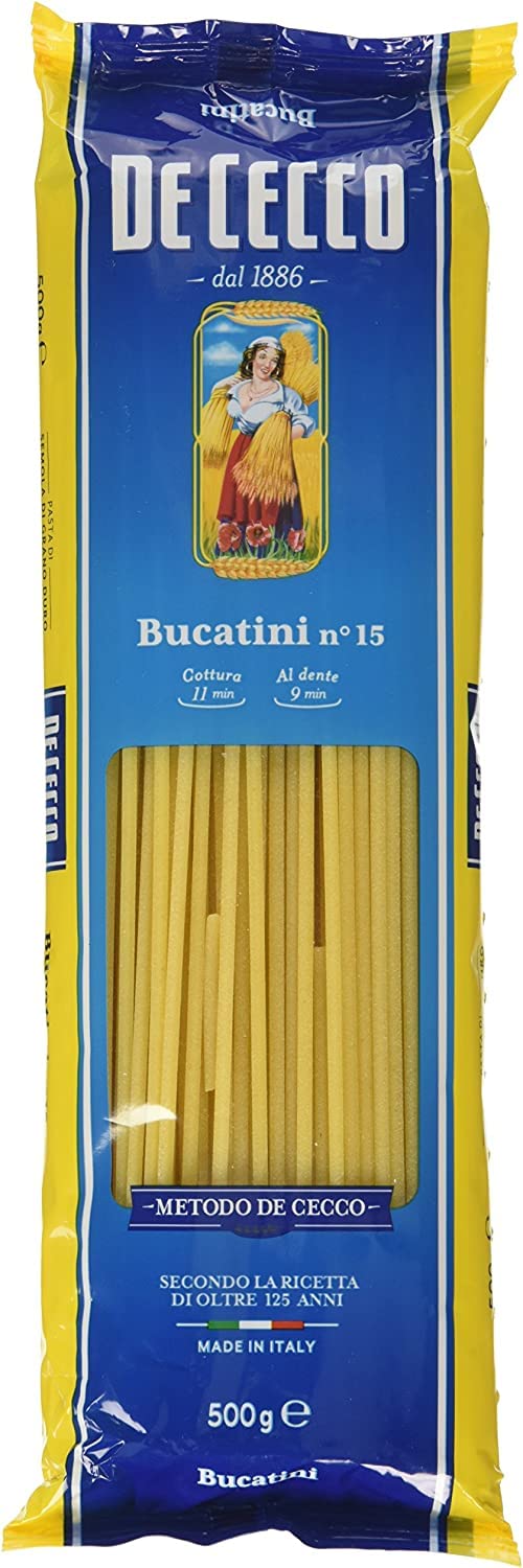10 Pasta De Cecco 100% Italiano Bucatini n. 15 Pasta 500 g