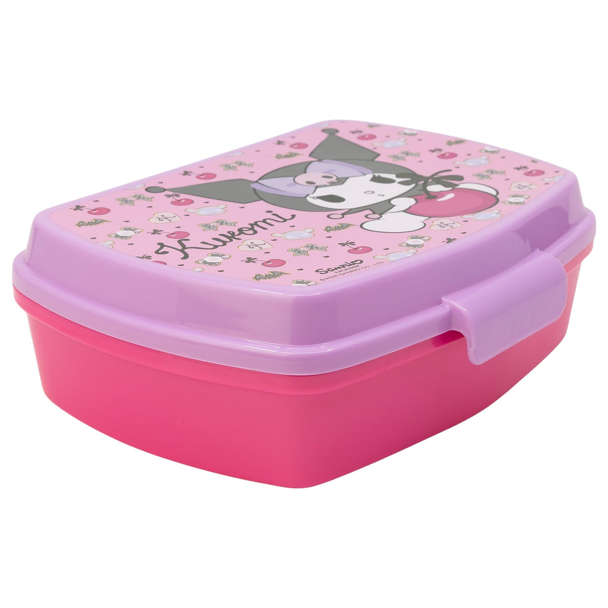 STOR Porta Merenda Bambini Kuromi, Lunch Box Rettangolare 1333ml, Senza BPA, Plastica Resistente, Ideale per Scuola e Spuntini