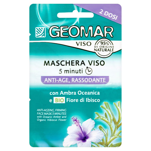 Geomar Maschera Viso, Anti Age, Rassodante - Confezione da - 2 x 7.5 ml