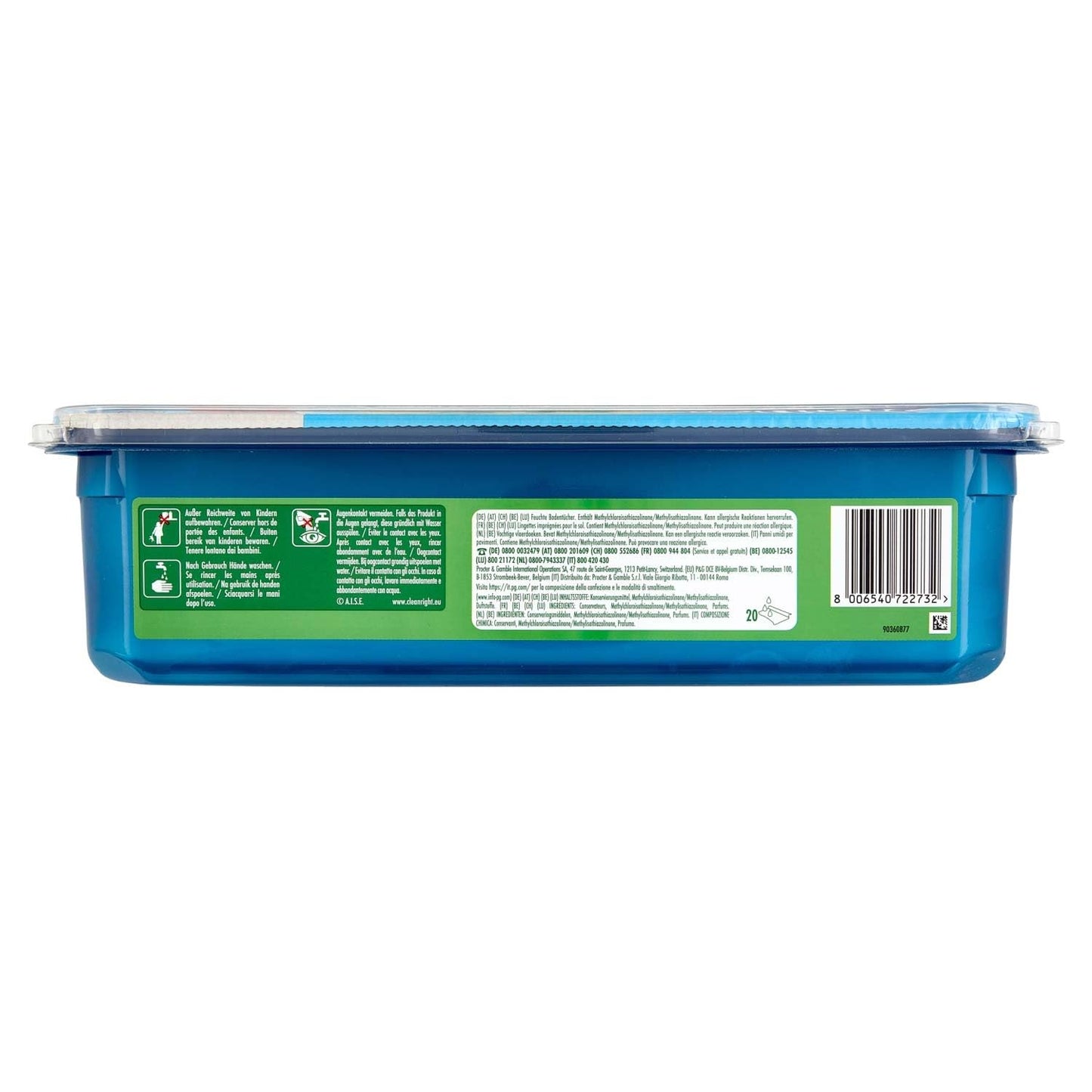 Swiffer Lavapavimenti Wet, 20 Panni Umidi