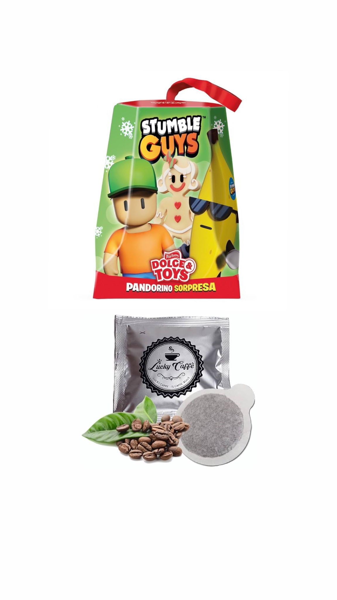 PANDORINO STUMBLE GUYS GR 80 + OMAGGIO 2 CIALDE LUCKY CAFFE'