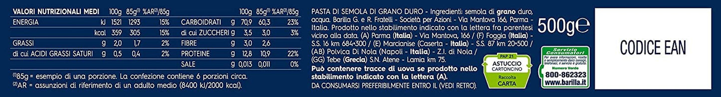 Barilla 20 x Bucatini Italian Pasta No.9 500g