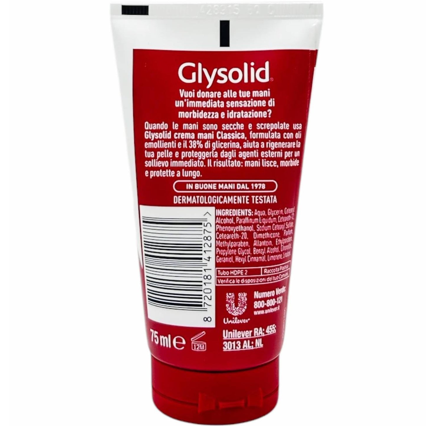 Glysolid Crema Mani Classica Rigenerante Per Pelli Screpolate 75 ml