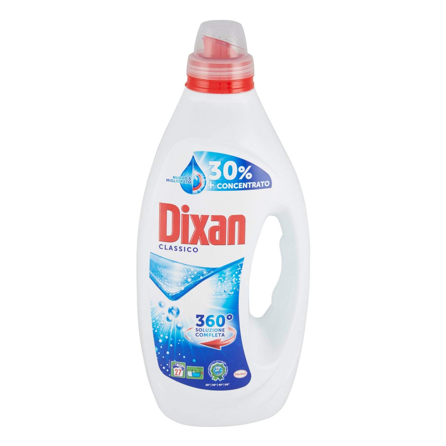 Dixan Detersivo Lavatrice Liquido Contro le Macchie più Ostinate, 27 Lavaggi, 1.350L
