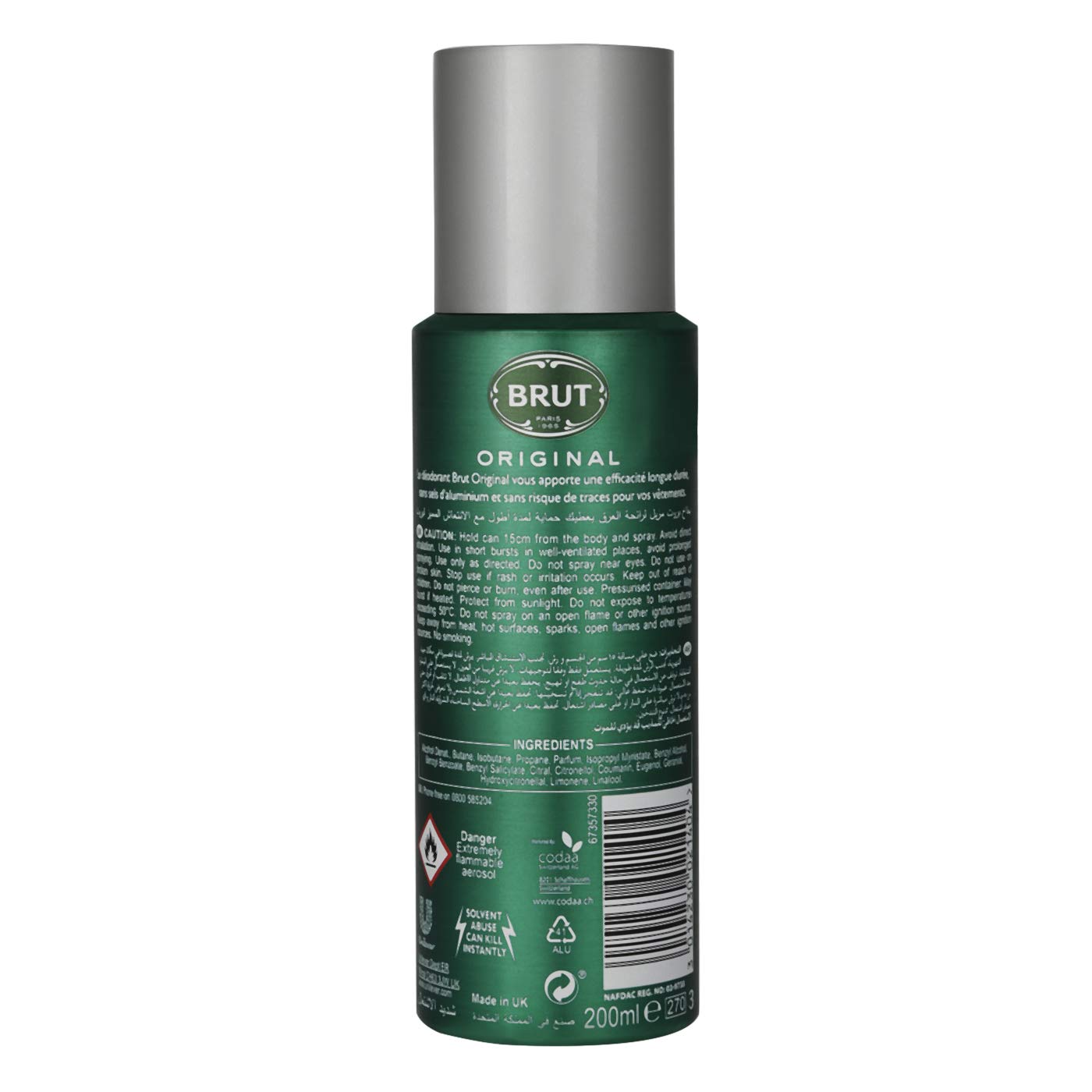 BRUT DEO SPRAY 200 ML