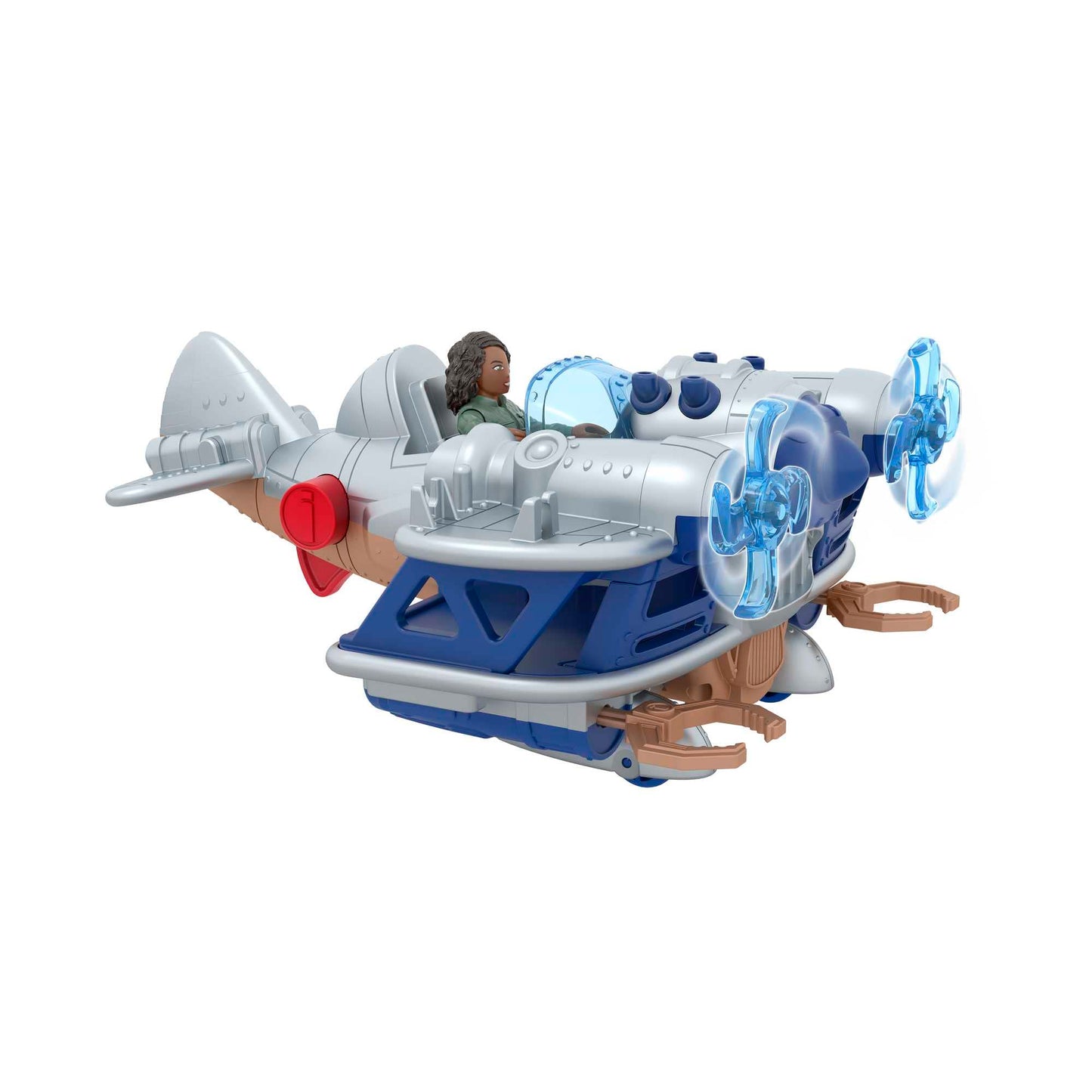 Imaginext Jurassic World Dominion - Air Tracker Kayla e il suo Aeroplano, il set include un action figure snodata di Kayla Watts, un aeroplano e 2 missili, giocattolo per bambini, 3+ anni, HML45
