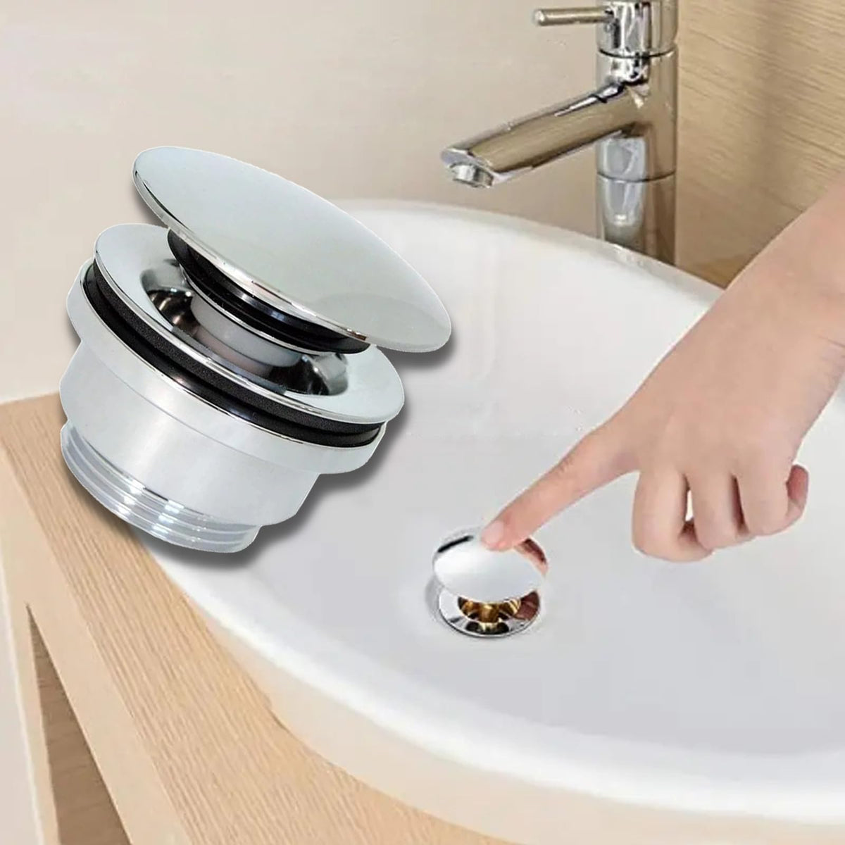 CG94 - PILETTA TONDA 1'1/4 CLIC-CLAC HL C/VITE - UNIVERSALE