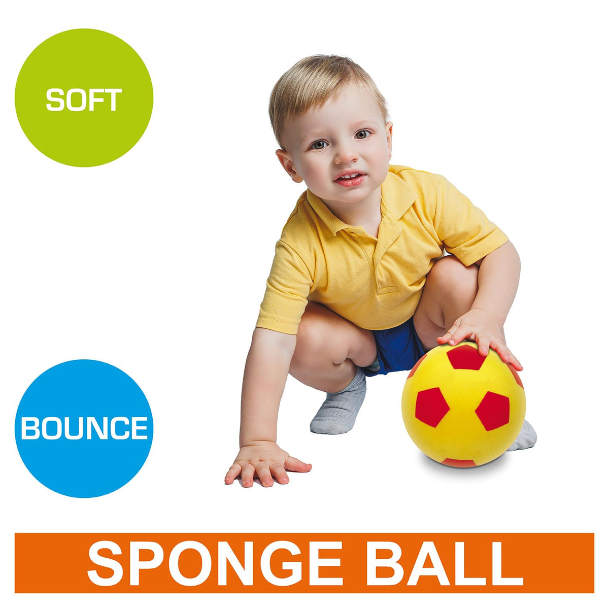Mondo Toys - SOFT BALL 140 - Palla di spugna diametro 14 cm - 1 palla morbida - colori misti - 07851
