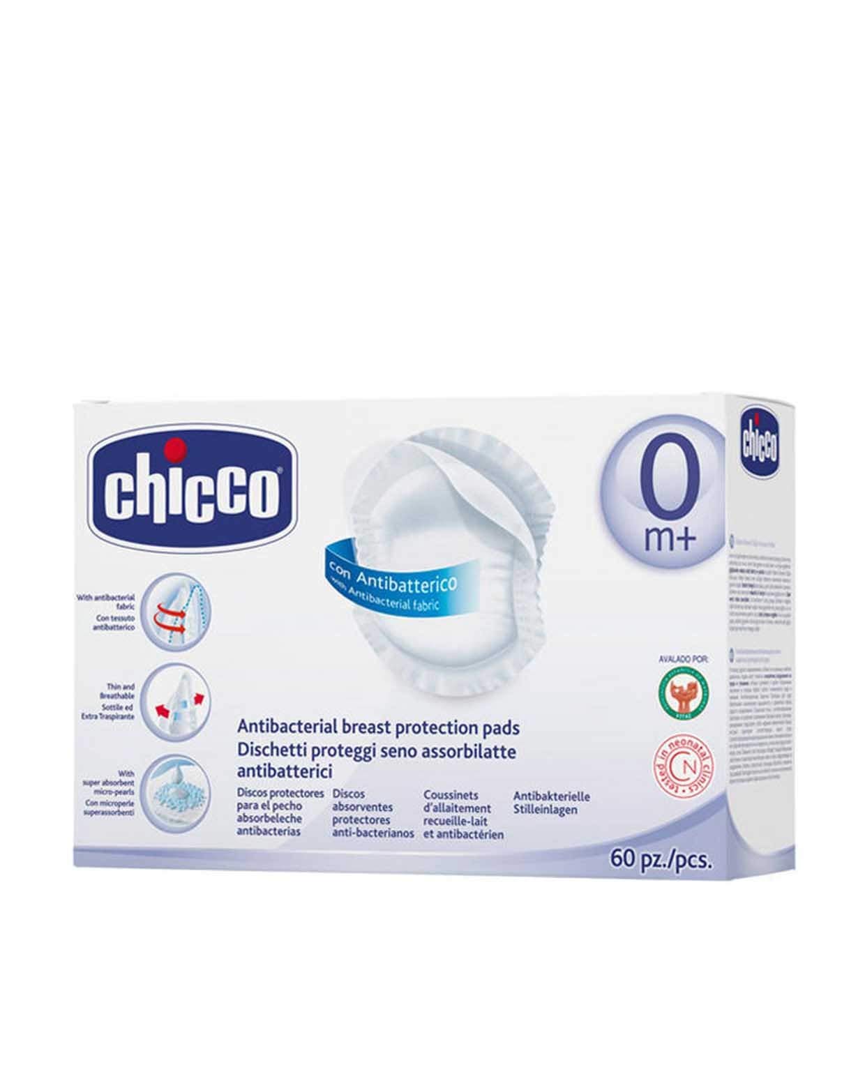 CHICCO Discos Absorbentes Antibacterias 60 Unidades